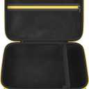 Hard Storage Tools Case, Store for DeWalt Drill Tools & Angle Grinder/for AstroAI Tire Inflator and More - 12"x8"x2" with Mesh Pocket & Comfort Handle (Yellow)