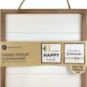 Hampton Art Rustic Shiplap Frame – 16" x 16", White – Easy to Decorate, Paint, Embellish, or Stencil – Includes Jute Rope for Hanging