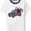 Gymboree Boys and Toddler All Holidays Short Sleeve Embroidered Tops (18-24 Months, Dog Truck) Size 5T
