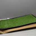 Ottomanson Artificial Grass Puppy Potty Training Pad with Tray, 15" x 30" Reusable Pee Pad for Small Pets and Dogs