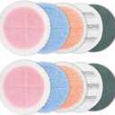 10 Pack Electric Mop Pads, 6.3/6 Inch Spin Power Mop Replacement Pads for bissell/alfabot/vmai/teko/eous/vm6/devoac/kactor/redkey/gobot/devoac/shark- Round Spinwave Spin Mop Pads for Floor Cleaning