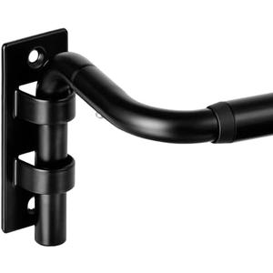 ENJOYBASICS Blackout Curtain Rod for Windows 28 to 48, Wrap Around Curtain Rods for Bedroom, Living Room, Adjustable from 30 to 57 Inches, Matte Black