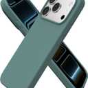 ORNARTO Compatible with iPhone 17 Pro Case 6.3", Slim Liquid Silicone 4 Layers Full Covered Soft Gel Rubber Shockproof Cover, Protective Phone Case for iPhone 17 Pro-Pine Green