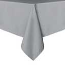 sancua Rectangle Tablecloth - 60 x 84 Inch - Stain and Wrinkle Resistant Washable Polyester Table Cloth, Decorative Fabric Table Cover for Dining Tables, Buffet Parties and Camping, Silver Grey