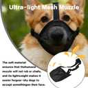 Dog Muzzle for Large Medium Small Dogs, Adjustable Soft Mesh Muzzle to Prevent Biting, Chewing, Barking Vet Recommended, Secure Fit L