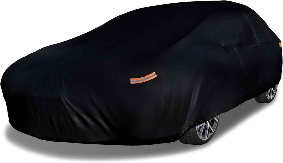 EzyShade 10-Layer Waterproof Sports Car Cover. See Vehicle Size-Chart for Accurate Fit. All Weather Full Outdoor Covers. Corvette Mustang Trans Am. Sun Snow Rain. Black, Size C4