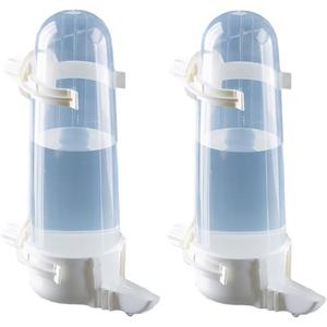 Pet Bird Waterer - 8.45 Fl Oz Automatic Parrot Water Feeder, Suspended Bird Cage Dispenser for Parakeet, Budgie, Cockatiel, Lovebirds, Canary (2Pcs)