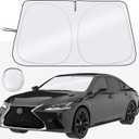 Windshield Sun Shade - Car Sun Shade Windshield, Reflector Sunshade Offers Ultimate Protection for Car Interior (Large (63x34 inch))