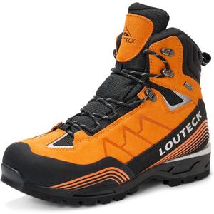 Men's Hiking Boots  Durable and Comfortable Men's Climbing Boots (10 Wide, Orange)
