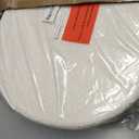 B FSOBEIIALEO Folding Storage Ottoman, Round Sherpa Ottomans, Cream White, 14.6"D x 14.6"W x 17.7"H