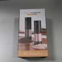 Electric Salt and Pepper Grinder Set - Rechargeable Automatic Salt and Pepper Shakers, Kitchen Appliances with External Adjustable Coarseness, Larger Hopper for Cooking, Home Gifts(2 Pack,Black/Black)