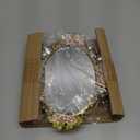 Gold Mirror Vanity Tray, Hand Painted Decorative Jewelry Tray, Metal Makeup Tray for Vanity, Dresser, Countertop
