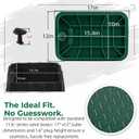 1pcs 113c Series Replacement Irrigation Valve Box Cover (12 x 17 Inch), Heavy Duty PP Sprinkler Box Lid with Protective Plug, UV-Resistant Water Valve Protector for Outdoor Lawn & Garden, Green