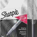 Sharpie Metallic Permanent Markers, Fine Point, Metallic Silver, 36 Count