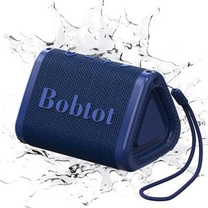 Bobtot Portable Bluetooth Speaker Wireless, IPX7 Small Shower Speaker Waterproof, 15H Playing Time, Loud and Stereo Sound with Bass, TWS Pairing for Party, Camping, Travel, Blue