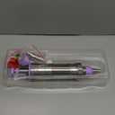 Dessert Decorating Piping Syringe Set Cake Decorating Tool Cookie Gun Press,Icing Decoration Gun,Frosting Piping Kit 6 Piping Icing Nozzles for Baking,Decorating Cupcake,Deviled Eggs (Silver & Pink)