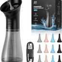 JDZ Ear Wax Removal Kit, Electric Ear Cleaner with Irrigation Flushing System, Safe & Effective Ear Cleaning Tool with LED Display, 3 Pressure Modes, 12 Tips, IPX7, Black