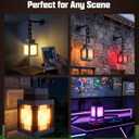Pixelated Lantern Night Light with Timer 16 Color RGB Pixel Lantern Lamp Rechargeable Retro Pixel Decor Light with Remote & Touch Control, Hanging or Tabletop for Bedroom Desk Gaming Room Decor Gift