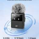 Mini Wireless Lavalier Microphone for iPhone, iPad, Android Phone, Noise Reduction Plug and Play Magnetic Clip on Lapel Mic for Video Recording Podcast Vlogging