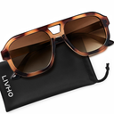 livho Trendy Polarized Square Aviator Sunglasses Women Men Square Eyewear Frame, Retro Sun Glasses for Women Men 2025 Shades