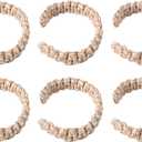 Handmade Twist Rope Curtain Tiebacks Curtain Tieback Holder for Home and Office Drapery  6Piece Set Curtain Fasteners (Flat White and Ligh)