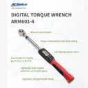 ACDelco ARM601-4 1/2 (14.8 to 147.5 ft-lbs.) Heavy Duty Digital Torque Wrench with Buzzer and LED Flash Notification ISO 6789 Standards with Certificate of Calibration