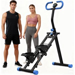 Steppers for Exercise at Home, Vertical Climber Workout Machine, Stair Climber for Full Body Workout with Adjustable Handlebar, Perfect for Women Men (Black)