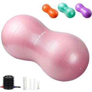 INPANY Peanut Ball - Anti Burst Exercise Ball for Labor Birthing, Physical Therapy for Kids, Core Strength, Flexible Seating, Home & Gym Fintness, Sensory Chair Wiggle Seat for Boys and Girls (Pink)
