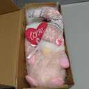 Pink Gnome Couple Valentines Day Decorations - 12'' Light Handmade Gnome Plush Doll Valentines Gifts for Her - Home Indoor Office Tabletop Mantel Pink Valentines Decor - Romantic Anniversary Vday Gift