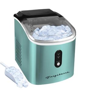 Frigidaire EFIC103 Ice Maker Machine Heavy Duty, 26lb Ice per Day, Blue SS