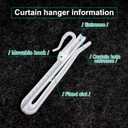 HAPY SHOP 120Pcs Plastic Pinch Pleat Curtain Hooks, 85mm Adjustable Pinch Pleat Hooks Ratchet System Curtain Pleat Hook for Window Curtain, Door Curtain and Shower Curtain