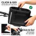 ANZOME Bike Basket, Folding Small Pet Cat Dog Carrier Front Removable Bicycle Handlebar Basket Quick Release Easy Install Detachable Cycling Bag Mountain Picnic Shopping, 13.4"L x 9.4"W x 11.8"H