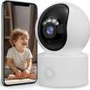 Home Security Camera 360° Indoor Security Camera with Night Vision, Motion Detection & Two-Way Audio - Pet Cameras & Baby Monitor, 2.4GHz WiFi, Mobile App for Home Surveillance