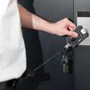 MNGARISTA Retractable Badge Holder,Heavy Duty Carabiner Clip Keychain Badge Reel,Tactical ID Card Key Holder with 31.5" Retractable, Black