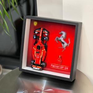 iLuane Display Wallboard for Speed Champions Ferrari SF-24 F1 Race Car Toys - Building Sets 77242, Adult Collectibles Wall Mount, Home or Office Dcor (No Car Included)