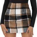 Plaid Skirts for Women, Pencil Mini Skirts for Women High Waist Bodycon Christmas Holiday Fall Winter Skirts 2026 Trendy (S)
