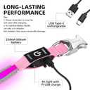 PetIsay LED Dog Collar Metal Buckle - Heavy Duty Light up Collars - Rechargeable IP68 Waterproof - Lighted Dog Collar for Night Walking, Hiking, Camping (Large, Pink) (Large (19" - 23 "))