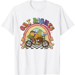 Gay Rights Funny Frog Gay Rights LGBT Rainbow T-Shirt, Size: M