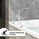 Daily Treasures 2Pcs Removable 9.06"x7.87" Shower Splash Guard with Silicone Sucker, Reusable Splash Guard for Shower, 3MM Thickened Bathtub Splash Guard,Detachable Bathtub Splash Guard for Tub