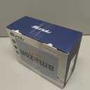 Sundu Small Steam Iron for Clothes, 1000W Travel Iron Portable with Silver Non-Stick Soleplate, 300 Microsteam Holes & 90ml Tank, Lockable Base for Quilting & Sewing (Silver) (Black and White)