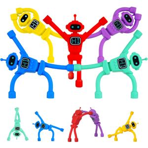 Magnetic Robot Sensory Fidget Toys 5 Pcs, Magnetic People Men, Travel Activities Essential for Toddlers Kids Adults