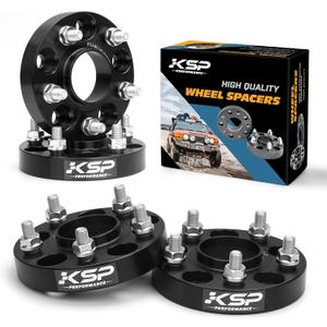 KSP 5x4.5 25mm Wheel Spacers for Hon-da Civic Accord Element CR-V & Acura MDX TLX TSX ILX RSX CL, 1 Inch 5x114.3mm Hubcentric Forged Spacers 64.1mm Bore M12x1.5 Studs 5-Lug Wheel Spacer Kit (4pcs)