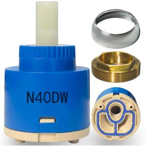 40mm Faucet Cartridge,CUPC/NSF/IAPMO Certified,Suitable for Shower and Kitchen Faucet,Included Brass Cap and Decorative Cover