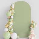 Wokceer 7.2FT Wedding Arch Cover Spandex Fitted Wedding Arch Stand Covers Round Top Sage Green Chiara Arch Cover for Birthday Party Ceremony Banquet Decoration