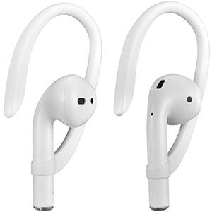 AirPods Ear Hooks Compatible with Apple AirPods 1, 2, 3, 4, Pro and Pro 2, ICARERSPACE Anti-Slip Sports Ear Hooks for AirPods 1, 2, 3, 4, Pro and Pro 2 - White