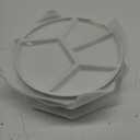 Artestia Fondue Plates Divided 5-Sections Round Ceramic Dinner Plates Set of 4, Chip & Dip Serving Trays Perfect for Serving Fondue Food, Sauces and Condiments