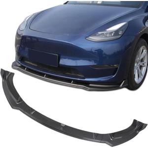 Fit Tesla Model Y Front Bumper Lip Kit Front Spoiler Wing Matte Carbon Fiber Splitter Trim Model Y Accessories 2017-2023 2024