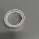 NDS 909B*, 3-Inch Round Grate with Collar, Connects to 2-Inch Drain Pipe and 3-Inch Drain Fittings, for Small Lawns, Landscaping and Patios, White Plastic and Satin Brass