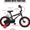 Kids BMX Bike 12 14 16 Inch for Boys Girls, Children's Bicycle with Training Wheels, Adjustable Seat and Steel Frame for Ages 2-7, Bicicleta para Niños, Multiple Colors