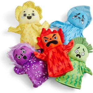 hand2mind Feelings Family Hand Puppets, Emotions Toys, Dramatic Play Therapy Toys for Counselors, Social Emotional Learning Activities, Calm Down Corner Supplies, Social Skills Activities for Kids
